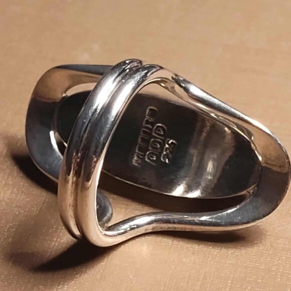 Ring - Green Aventurine and .925 sterling silver, size 7 - Picture 5 of 7